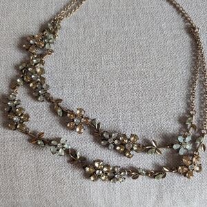 Layered Floral Statement Necklace